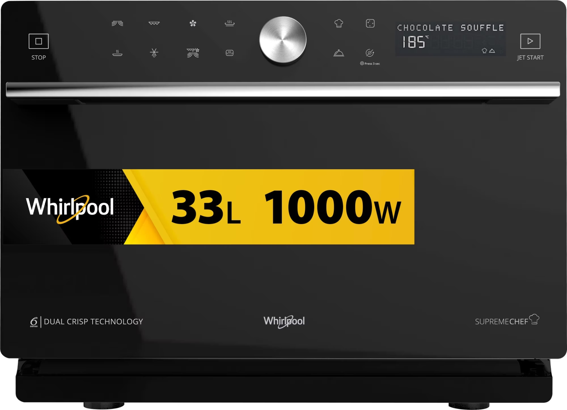 WHIRLPOOL vrijstaande microgolfoven - combi - 37cm - MWSC9133SB