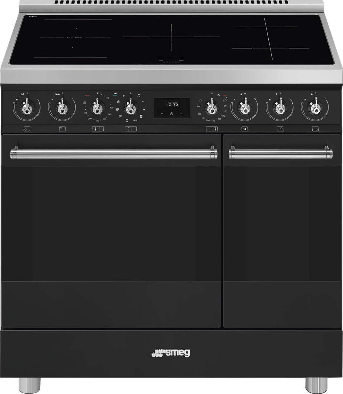 SMEG fornuis met inductie kookplaat - 90cm - C92IPMB2