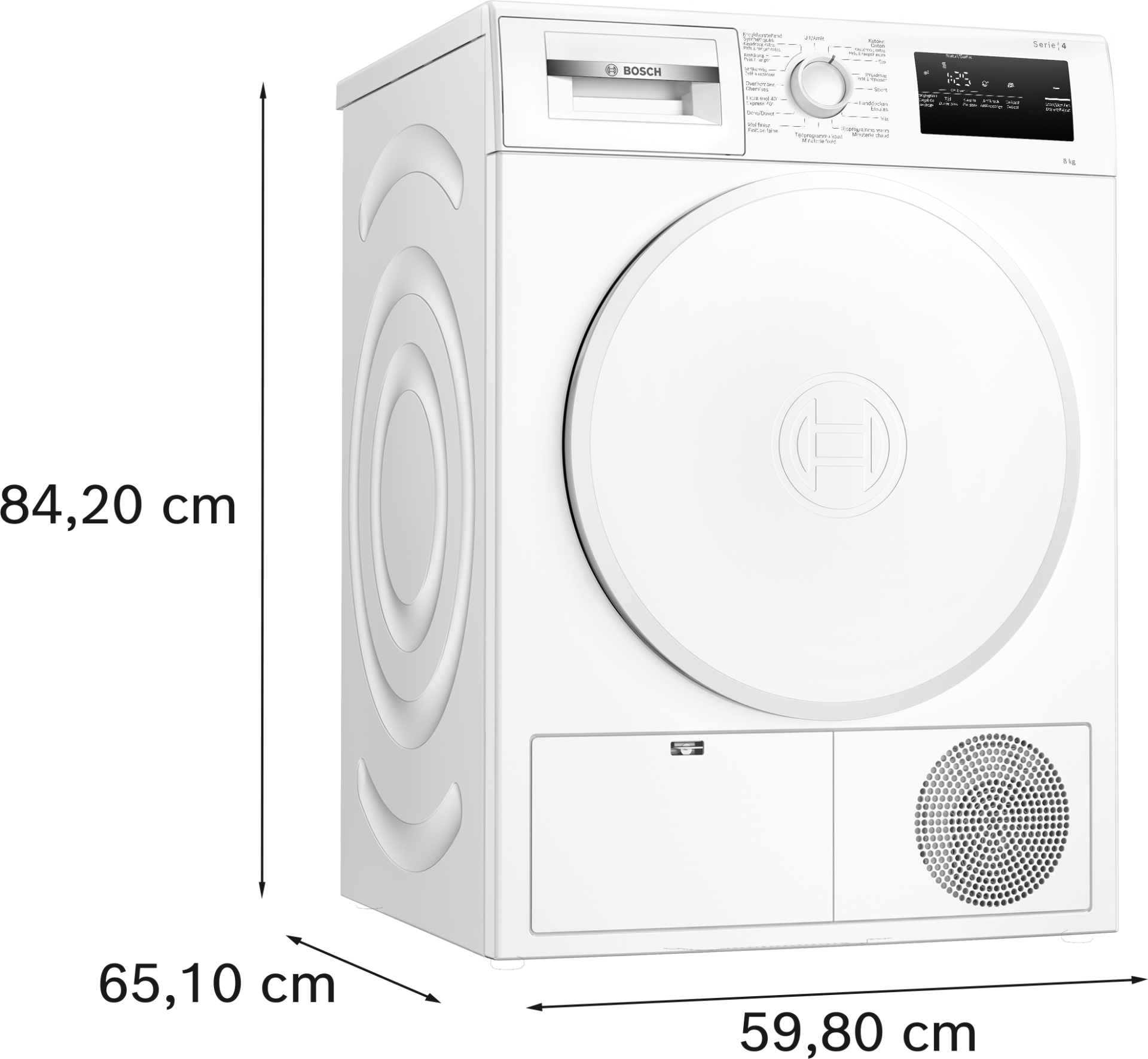 BOSCH SERIE 8 Droogkast 8 kg - WTH8300AFG