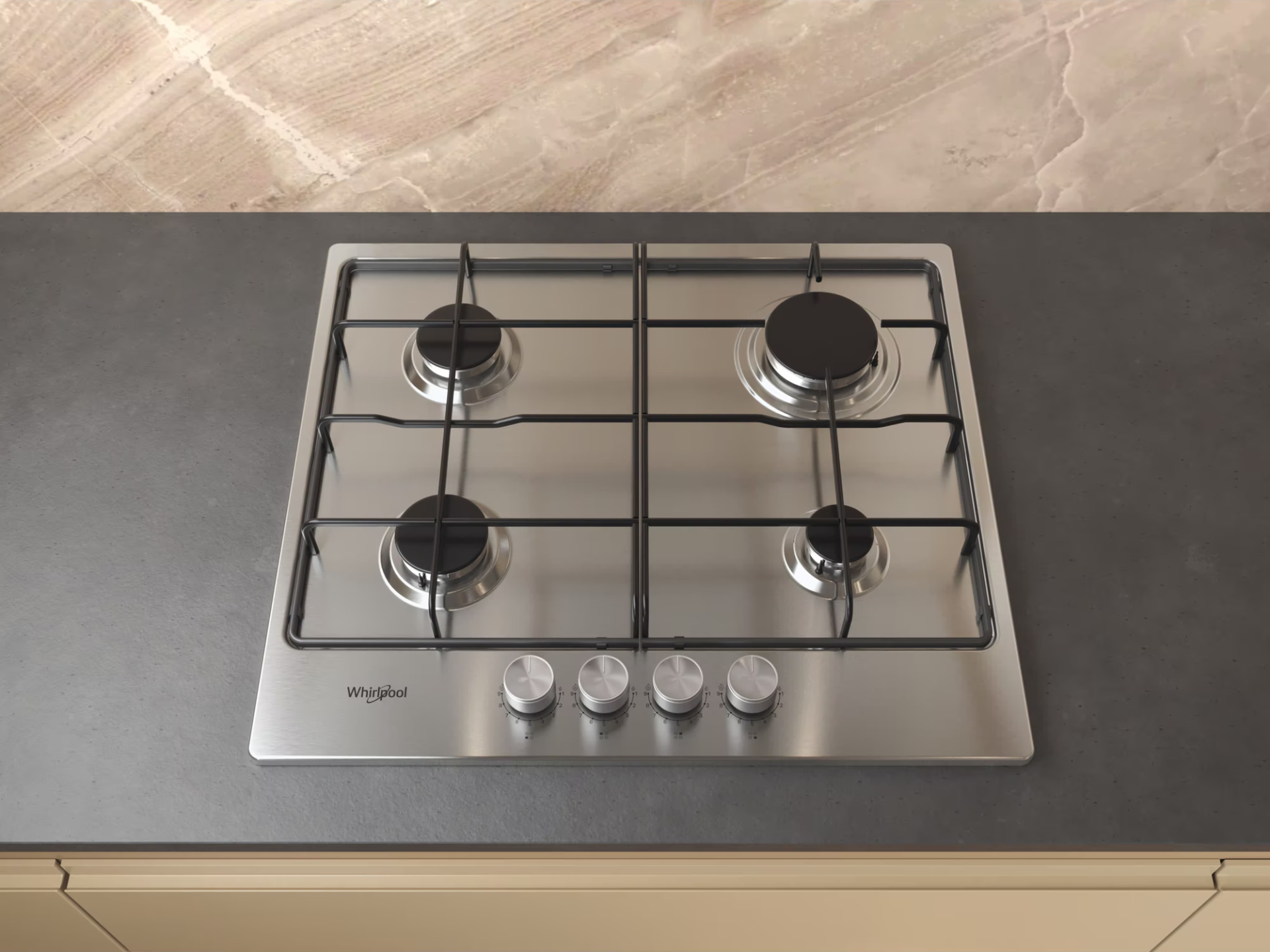 WHIRLPOOL gaskookplaat - 60cm - TGML650IX