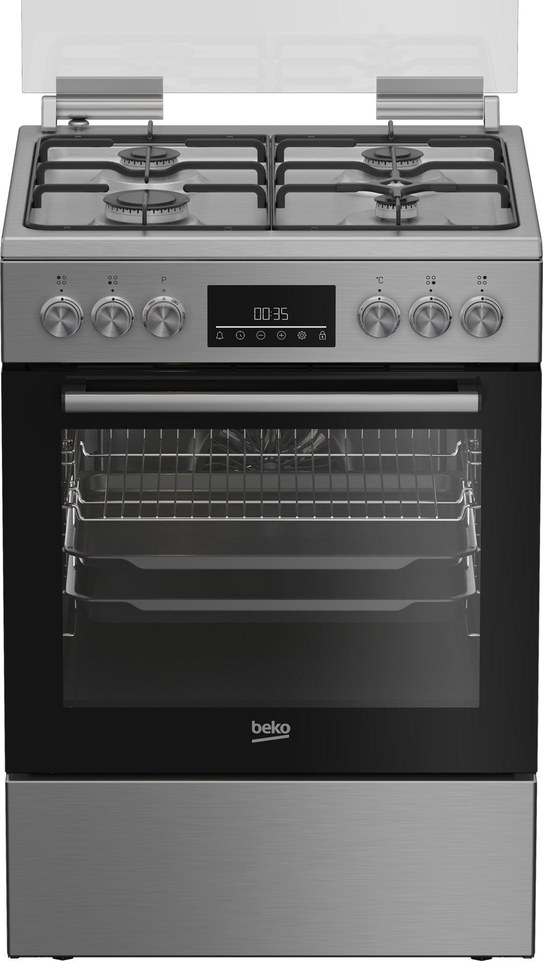 BEKO fornuis met gaskookplaat - 60cm - FBM62330DXS