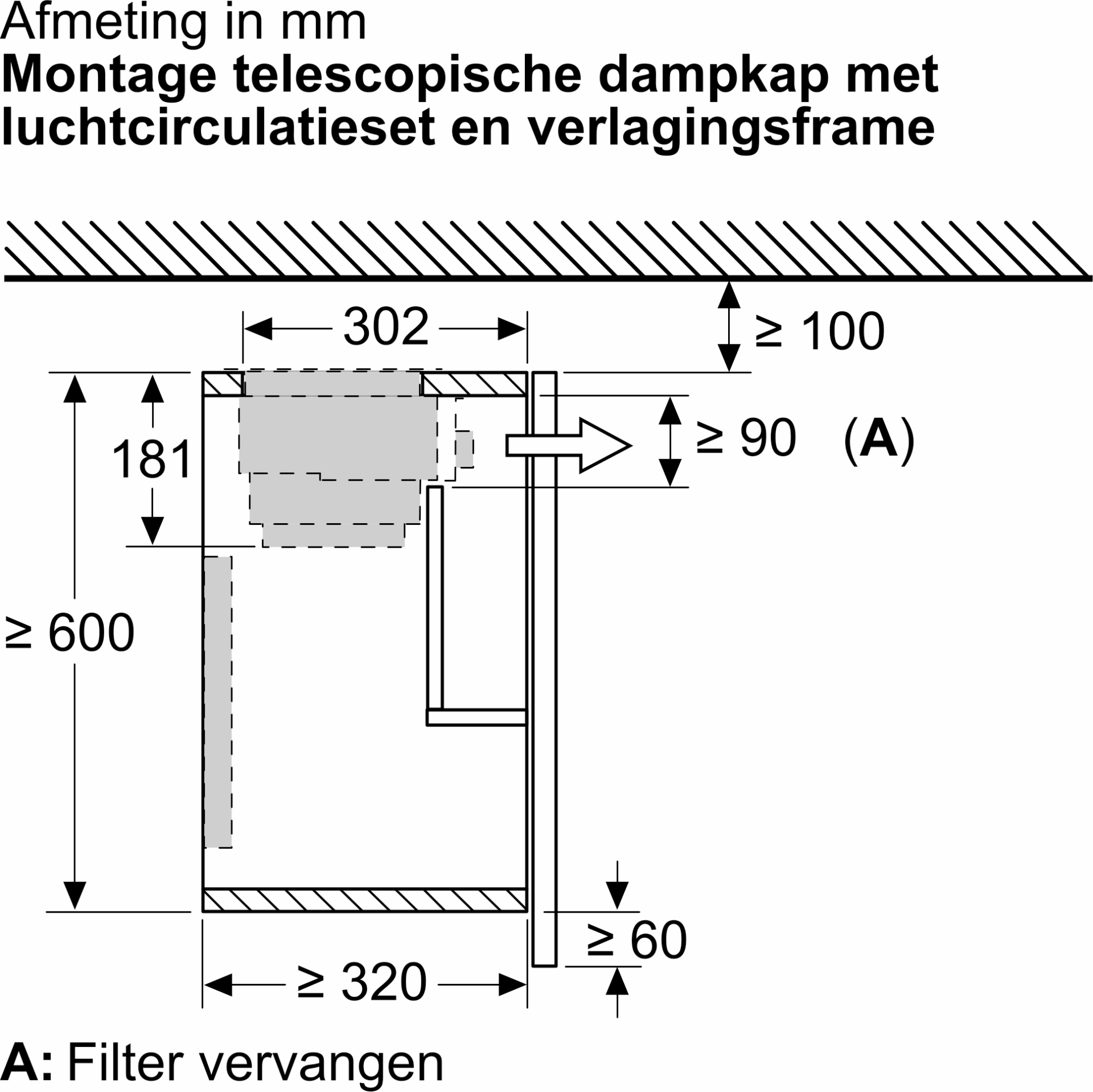 BOSCH koolstoffilter - regenereerbaar - DWZ1IT1D1