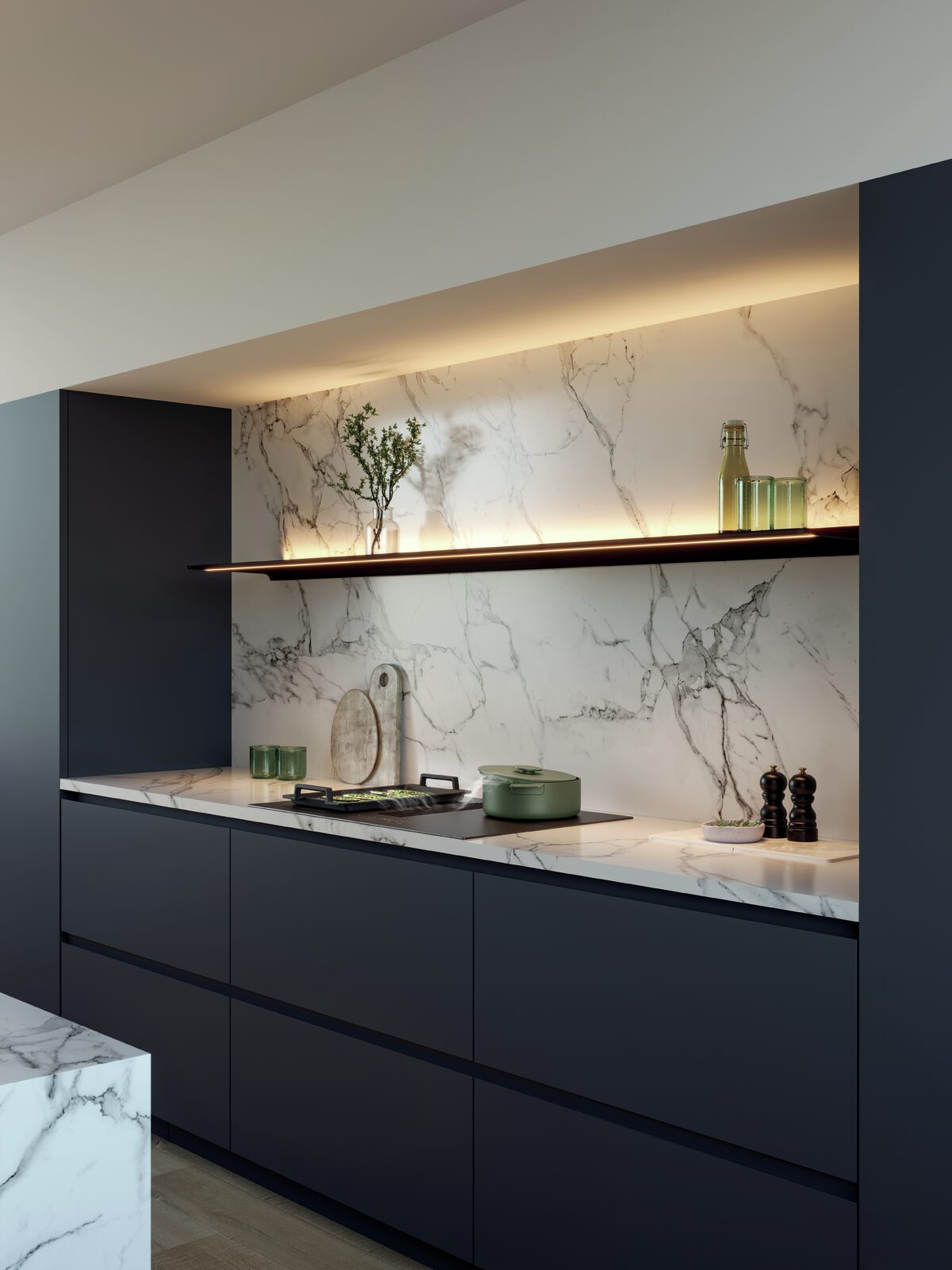 NOVY Easy Matte Line Kookplaat met ingebouwde dampkap - 1861-G1