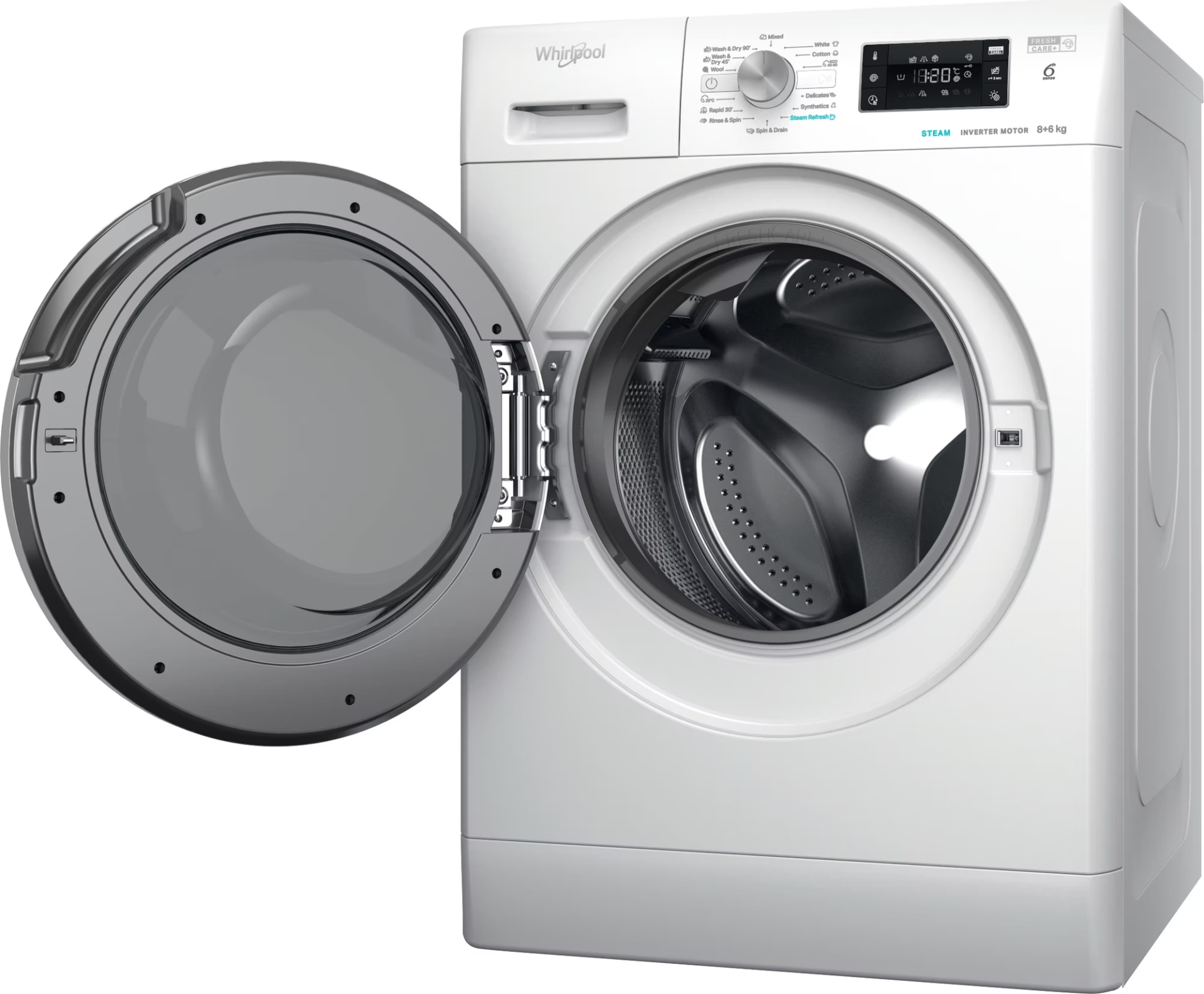 WHIRLPOOL was- droogcombinatie - FFWDB864489SVEE