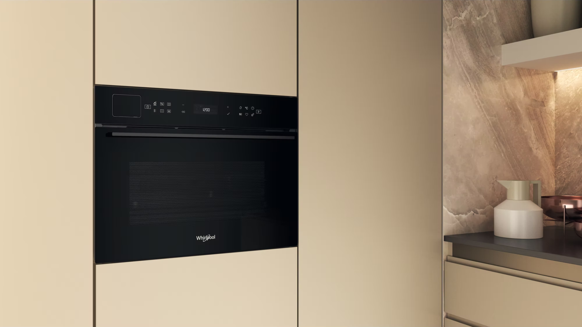 WHIRLPOOL multifunctionele oven met stoom - 45cm - WCS7A9PHTSBA