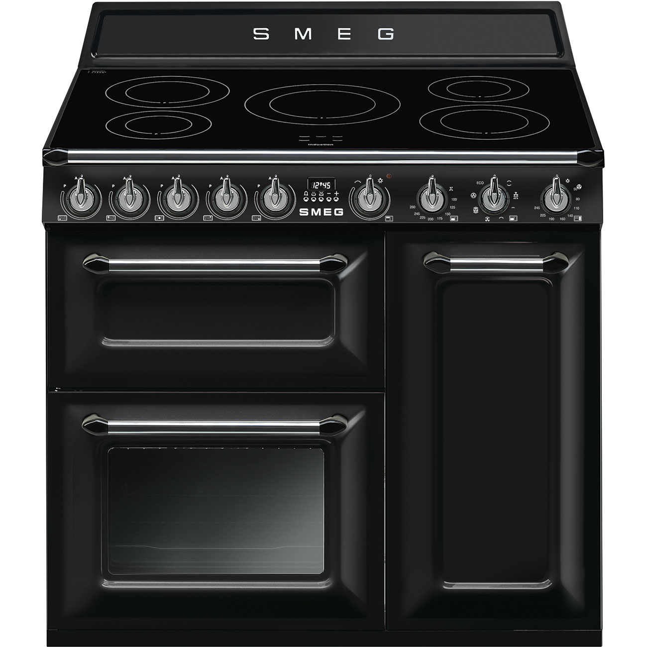 SMEG TR93IBL2 fornuis met inductie kookplaat - 90cm