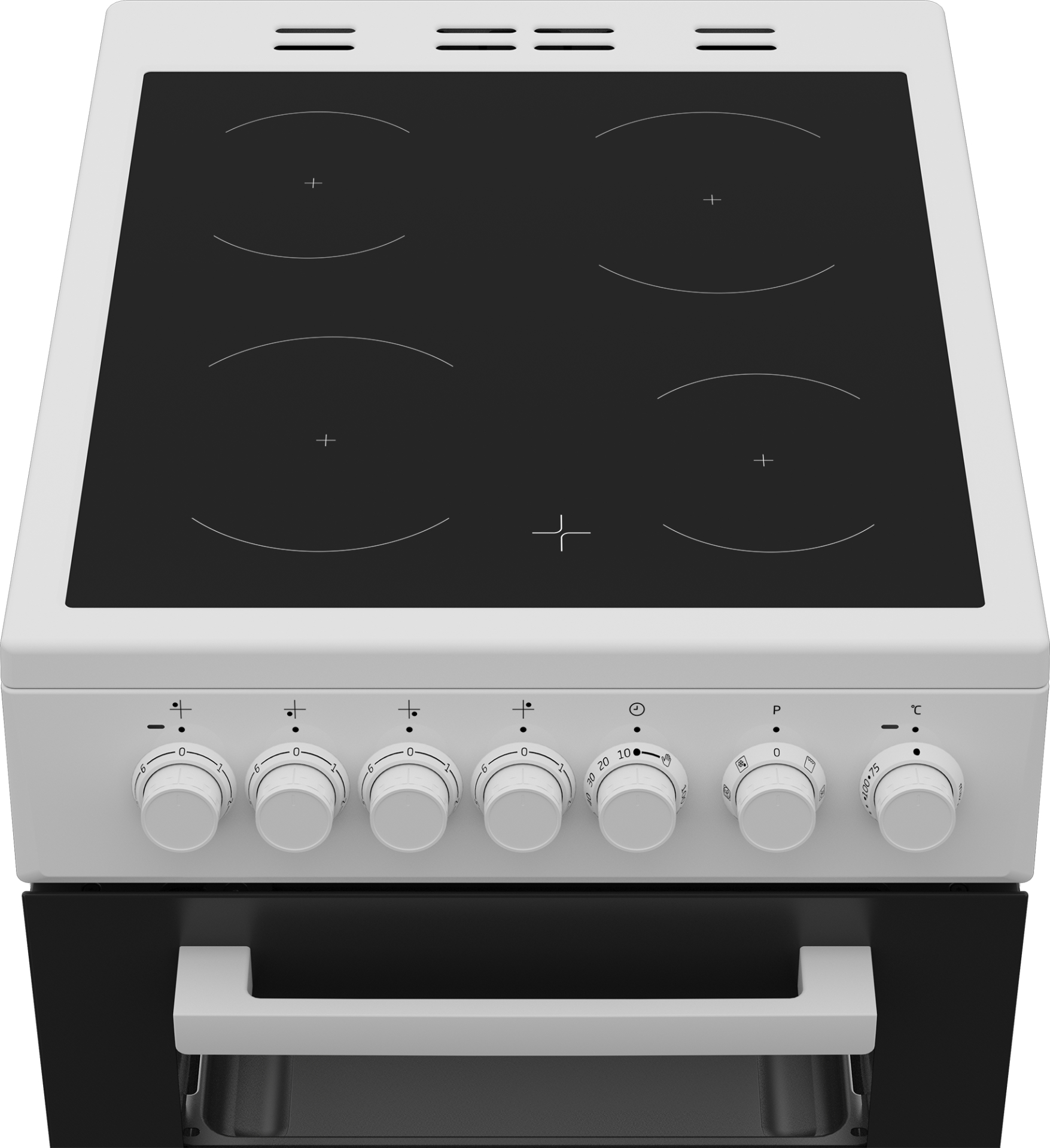 BEKO fornuis met keramische kookplaat - 50cm - FSM57100GW
