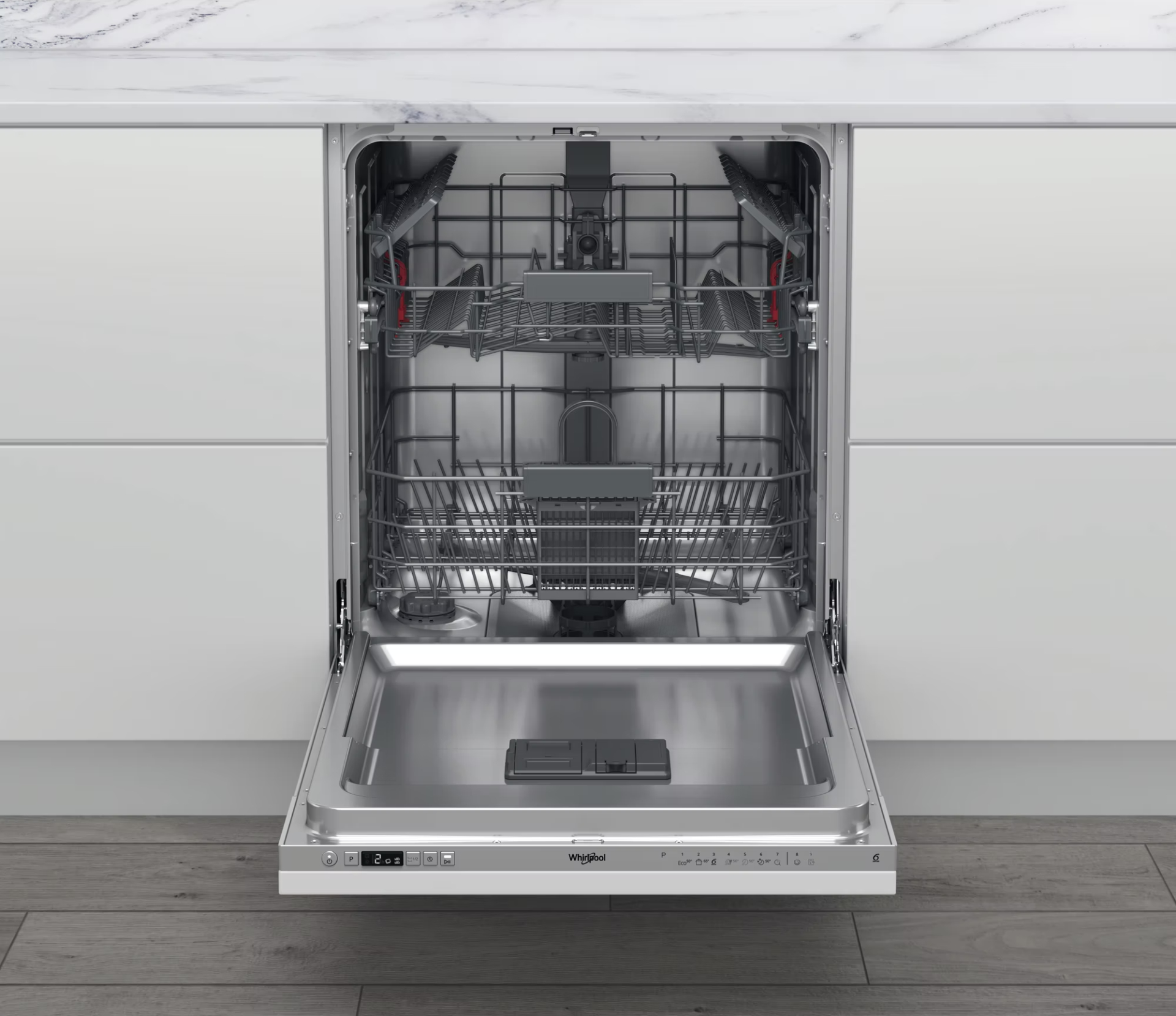 WHIRLPOOL vaatwasser volledig integreerbaar - W2IHD524AS