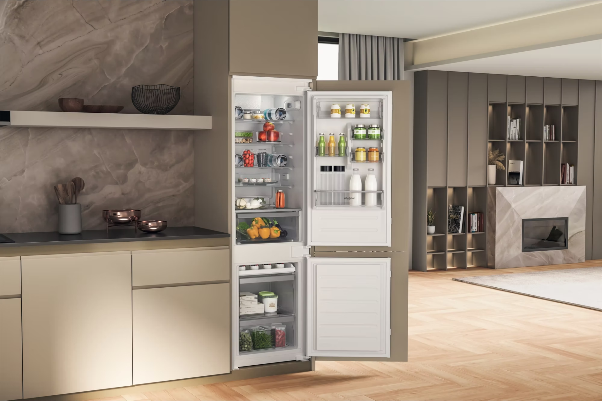 WHIRLPOOL koel-/vriescombinatie - 177cm - WHC18D011C1SF