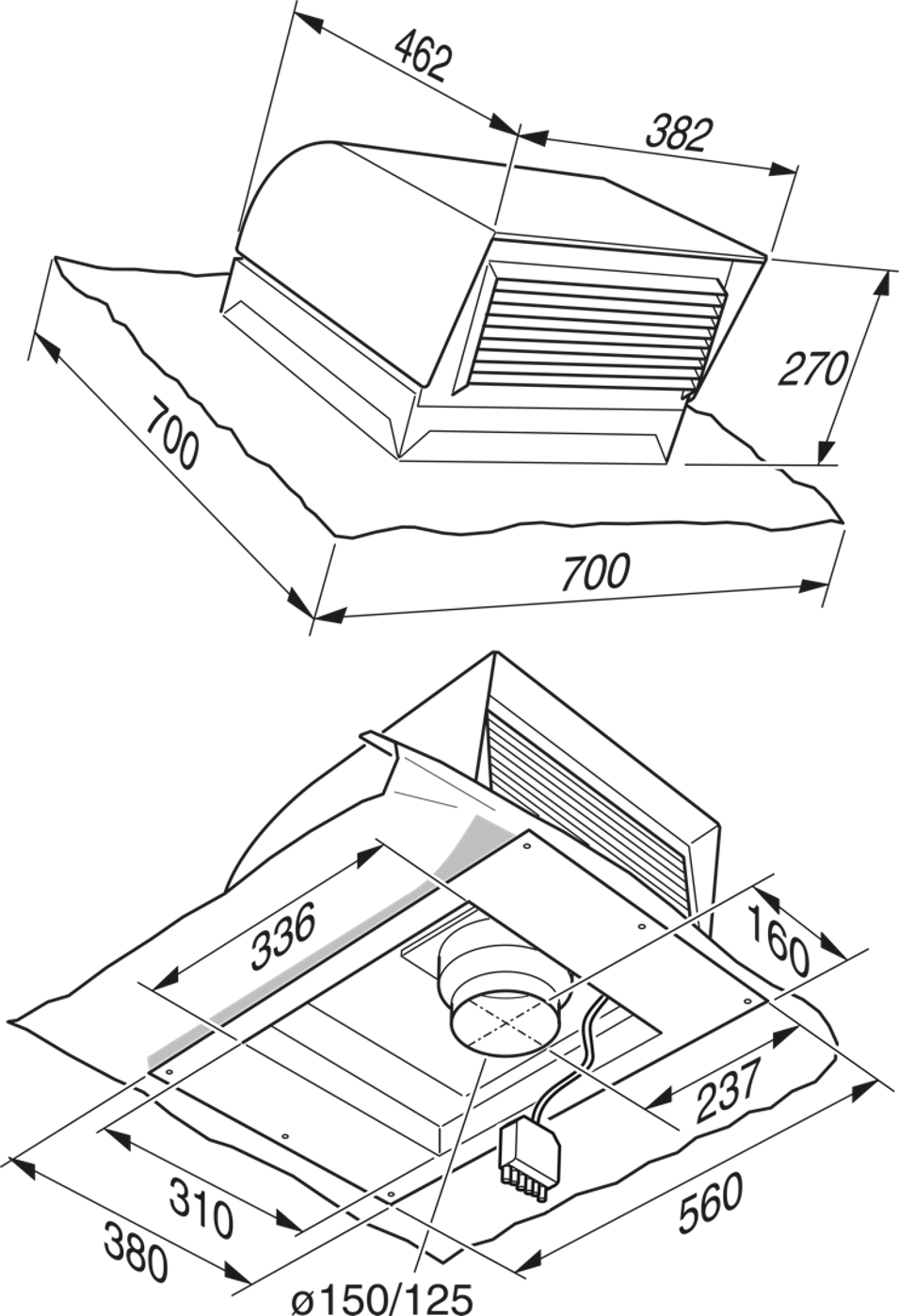 MIELE externe motor - montage op dak  - DDG102