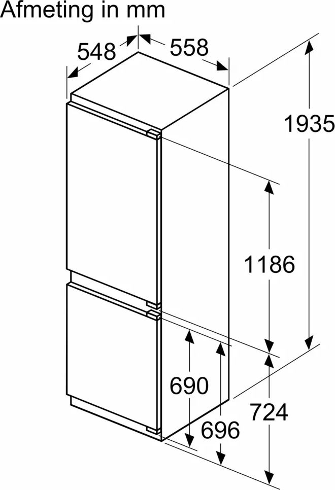 SIEMENS koel-/vriescombinatie - 194cm - KI96NADC0