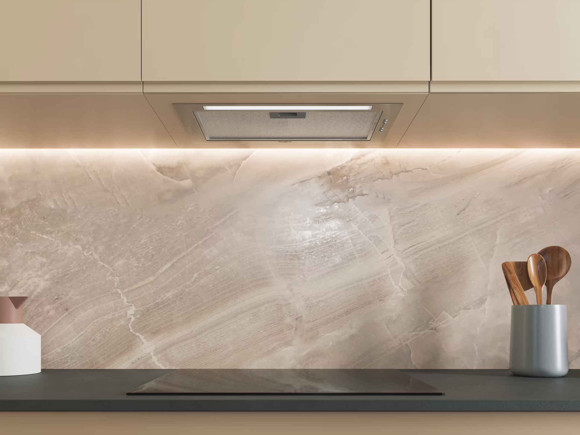 WHIRLPOOL geïntegreerde dampkap - 53cm - WCTH63FLEBX