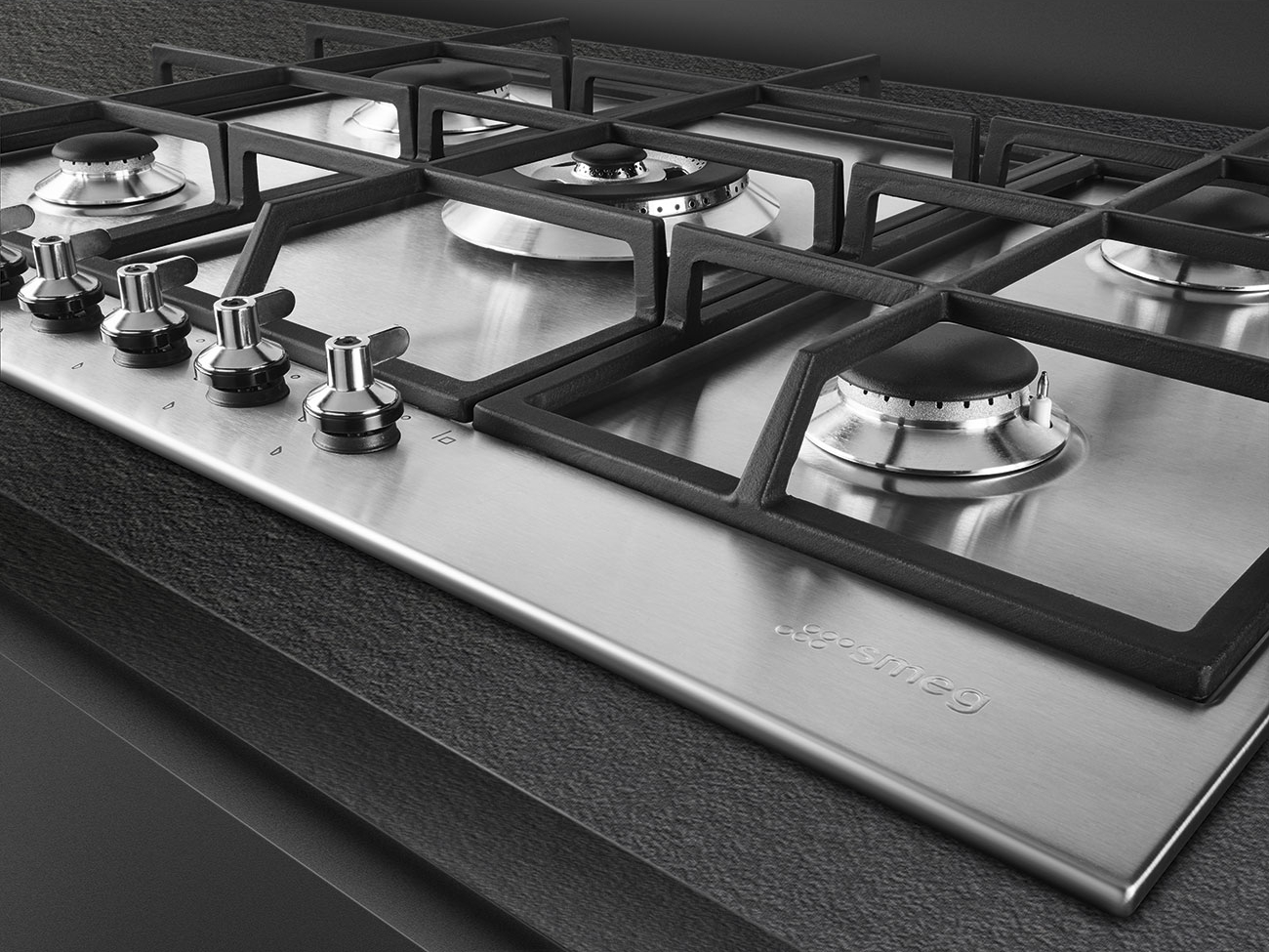 SMEG gaskookplaat - 72cm - PX375