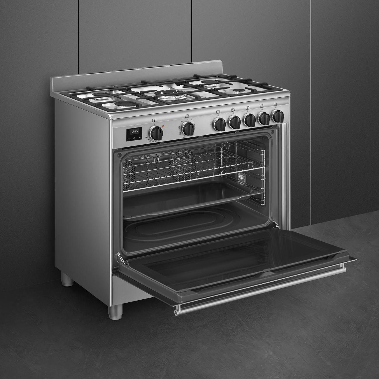 SMEG fornuis met gaskookplaat - 90cm - BG91X2