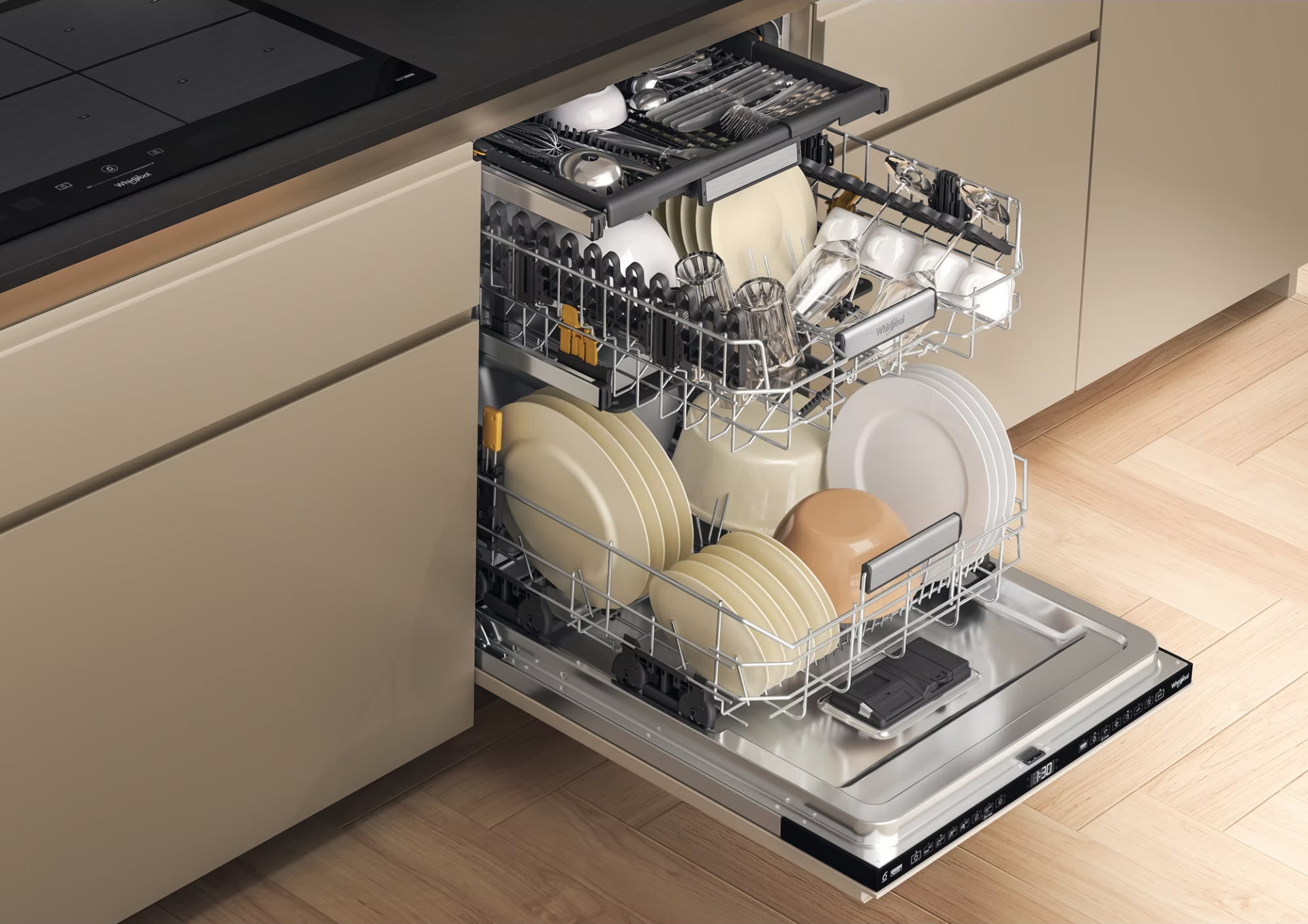 WHIRLPOOL vaatwasser volledig integreerbaar - W7IHF60TU