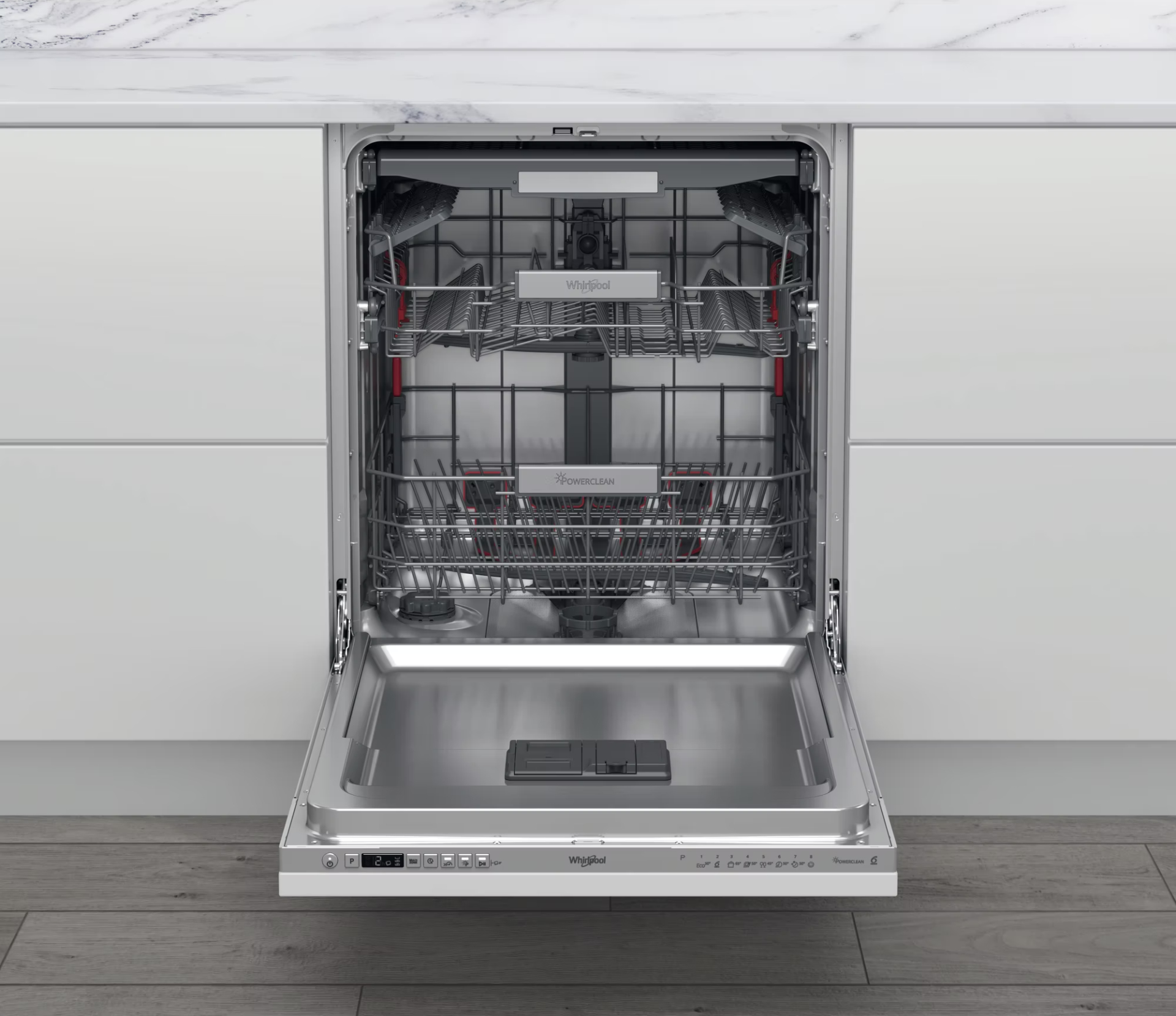 WHIRLPOOL vaatwasser volledig integreerbaar - WIO3T126PFE