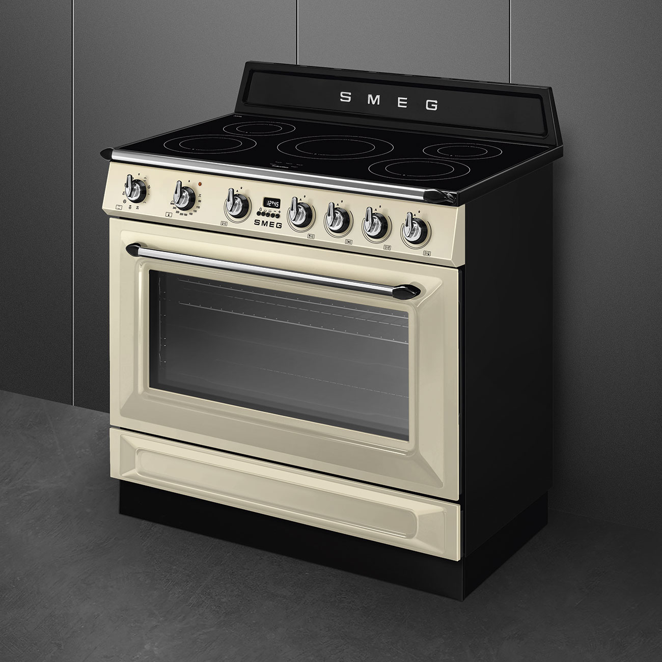 SMEG fornuis met inductie kookplaat - 90cm - TR90IMP