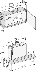 MIELE telescopische dampkap - 90cm - DAS2920EDST