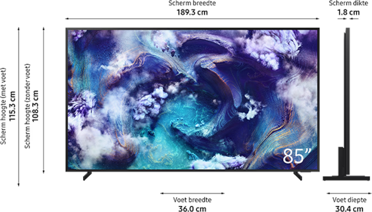 SAMSUNG Televisie 85" QLED 8K (UHD) - QE85QN900FTXXN