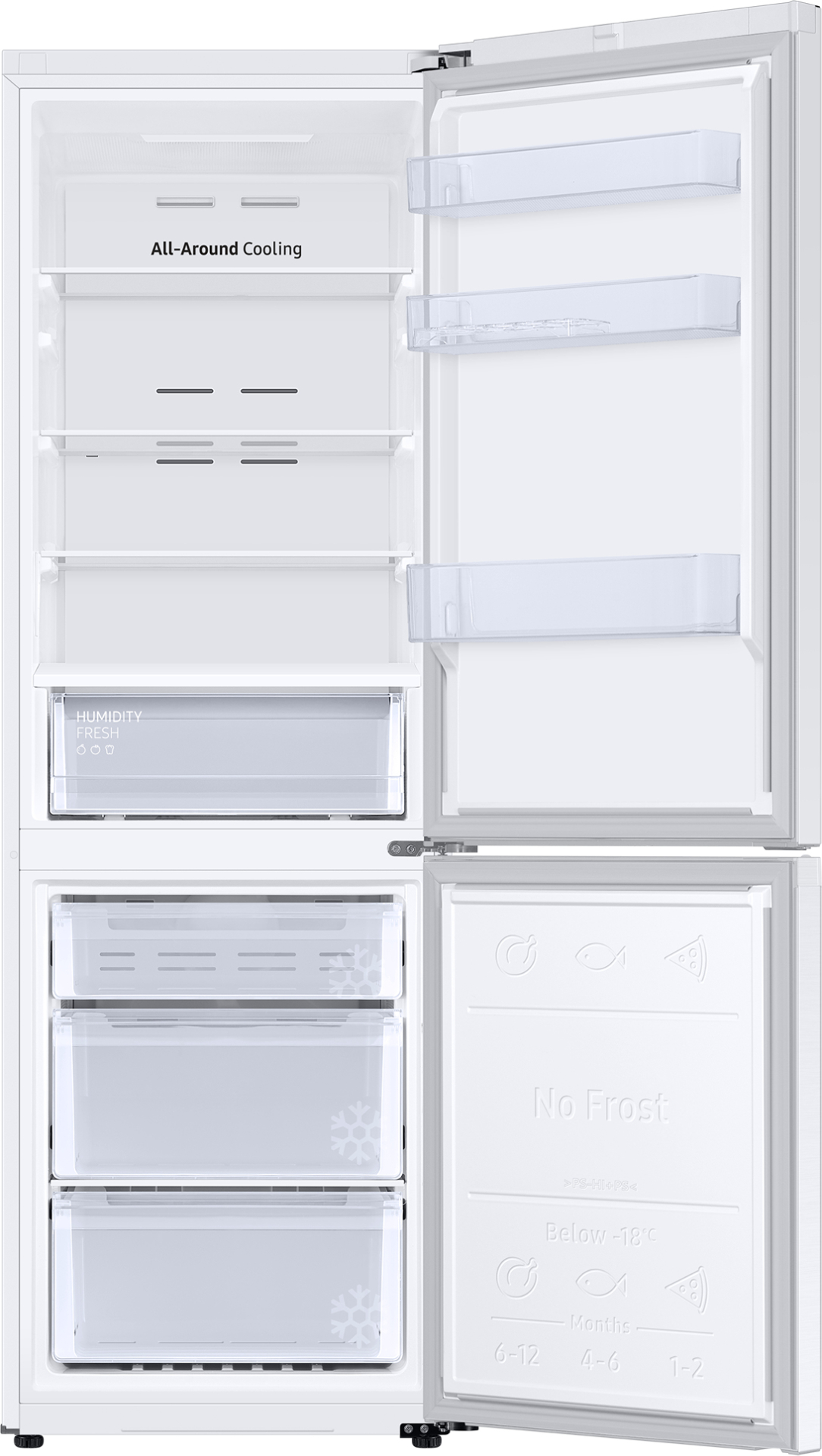 SAMSUNG Vrijstaande koel-vriescombinatie - RB34C670DWW/EF