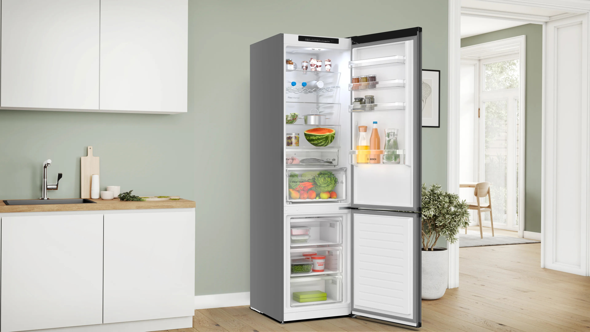 BOSCH Serie 4 vrijstaande koel-/vriescombinatie - 203cm - KGN39OCAF