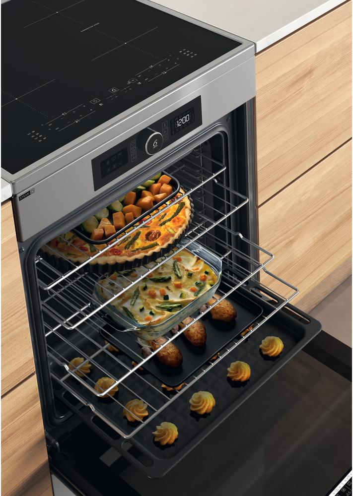 WHIRLPOOL fornuis met inductie kookplaat - 60cm - WS68IB8ACX/FR