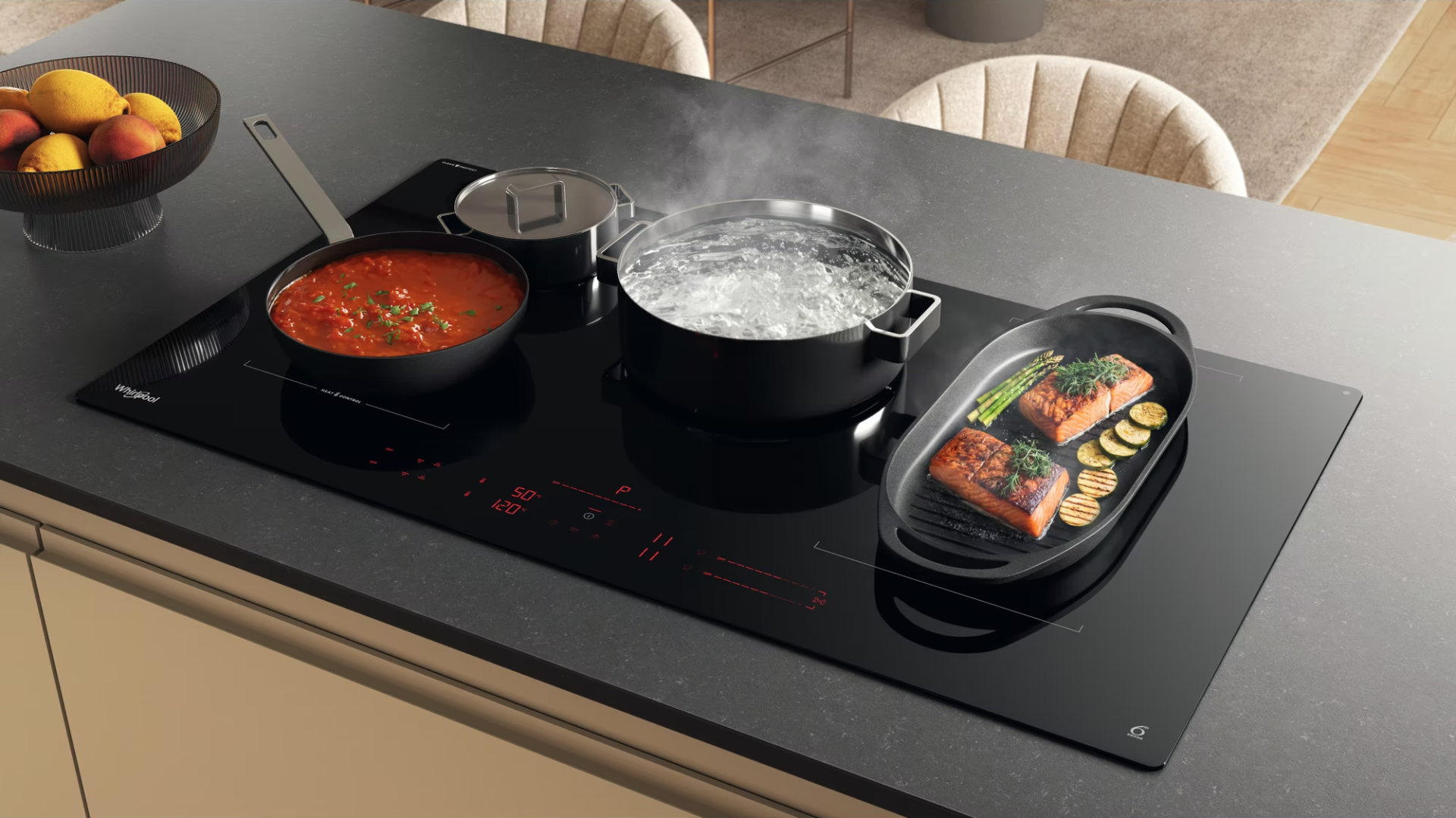 WHIRLPOOL inductiekookplaat - 90cm - WEX9024DCFF2