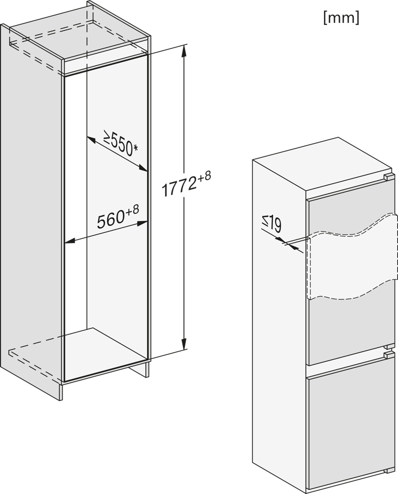 MIELE Inbouw koel-vriescombinatie - KDN7724EACTIVE
