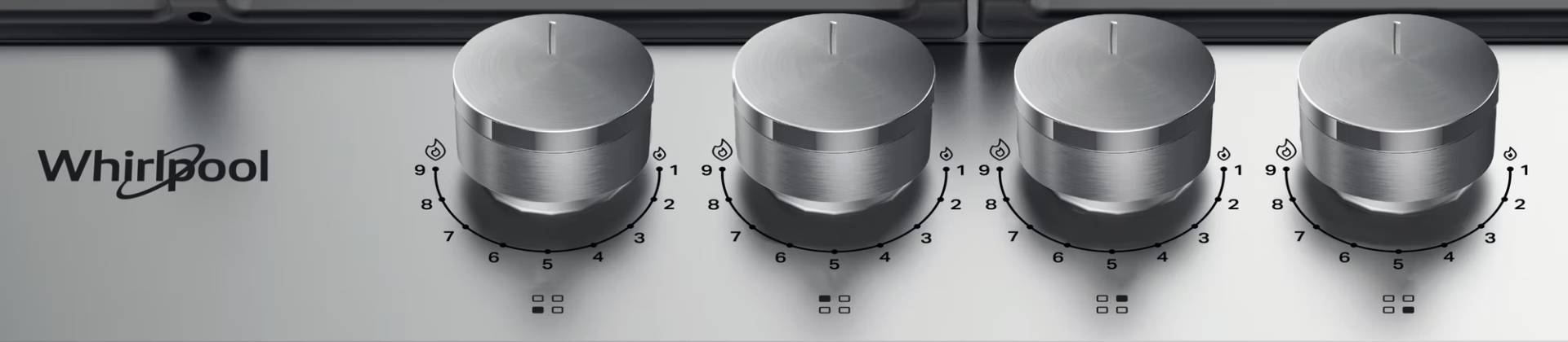 WHIRLPOOL gaskookplaat - 58cm - TKRL661IXEU