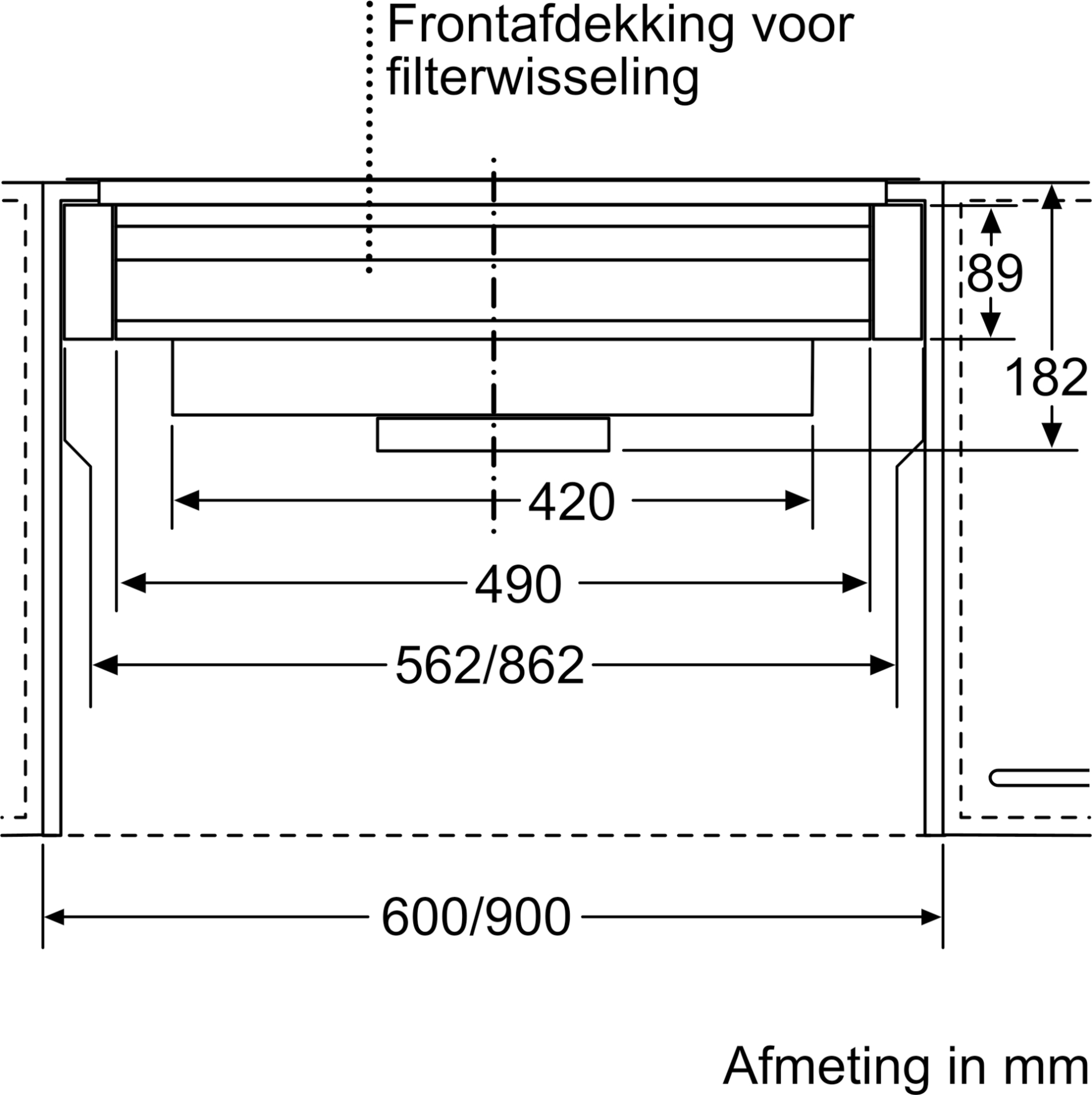BOSCH koolstoffilter - regenereerbaar - DWZ1IT1D1