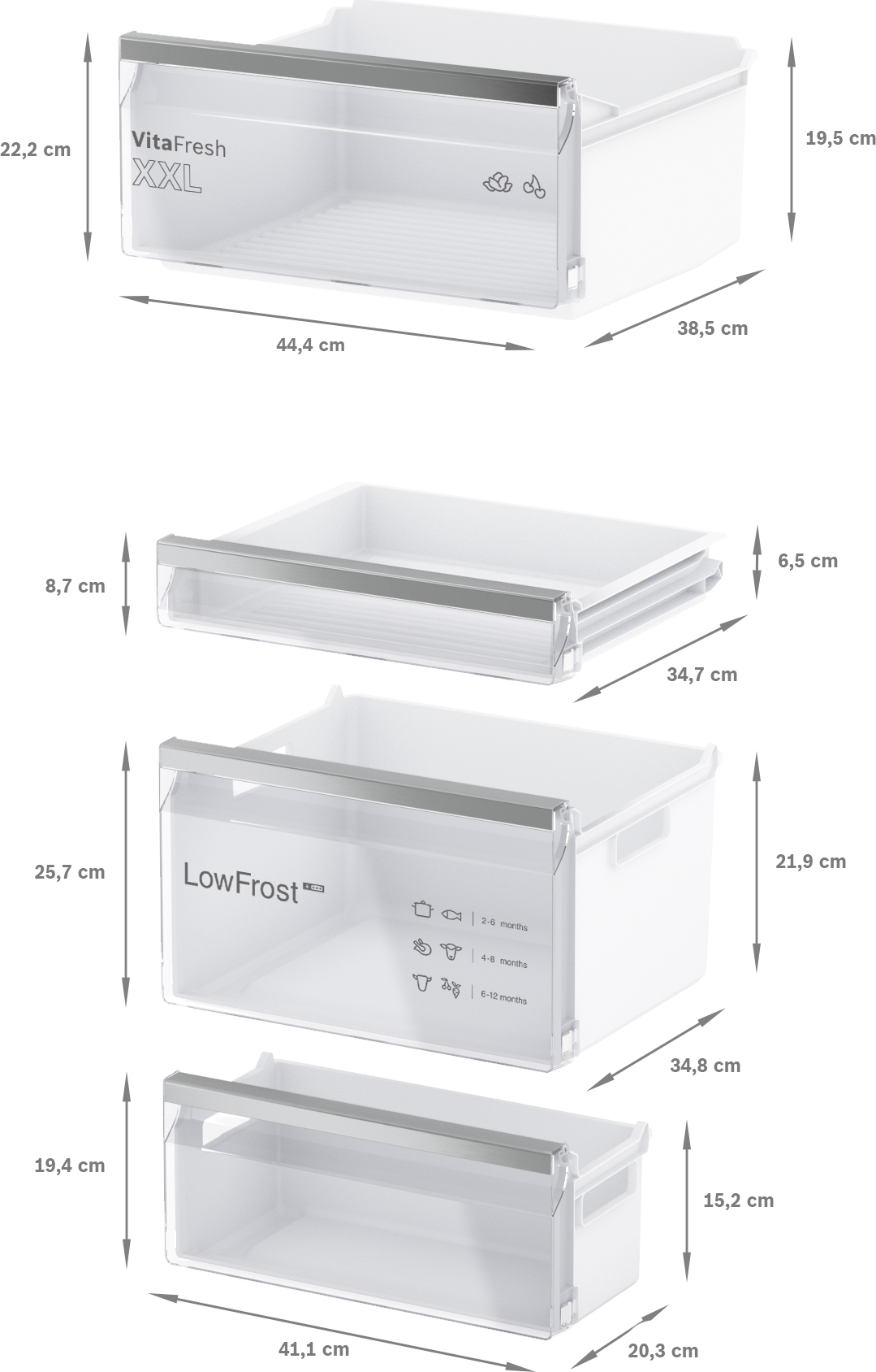 BOSCH SERIE 4 vrijstaande koel-/vriescombinatie - 186cm - KGV36VBEAS
