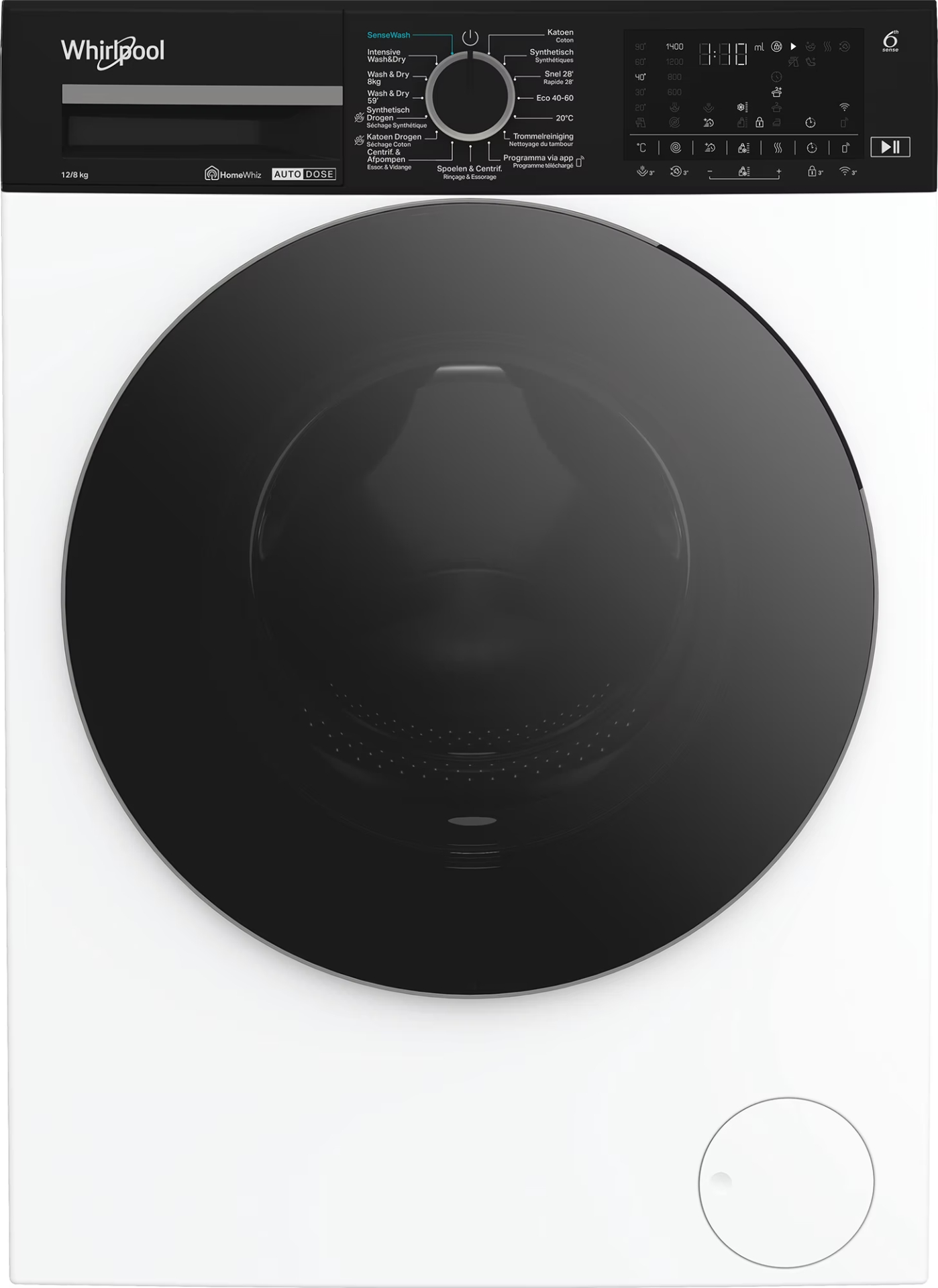 WHIRLPOOL was- droogcombinatie - WPD2836WADSBE