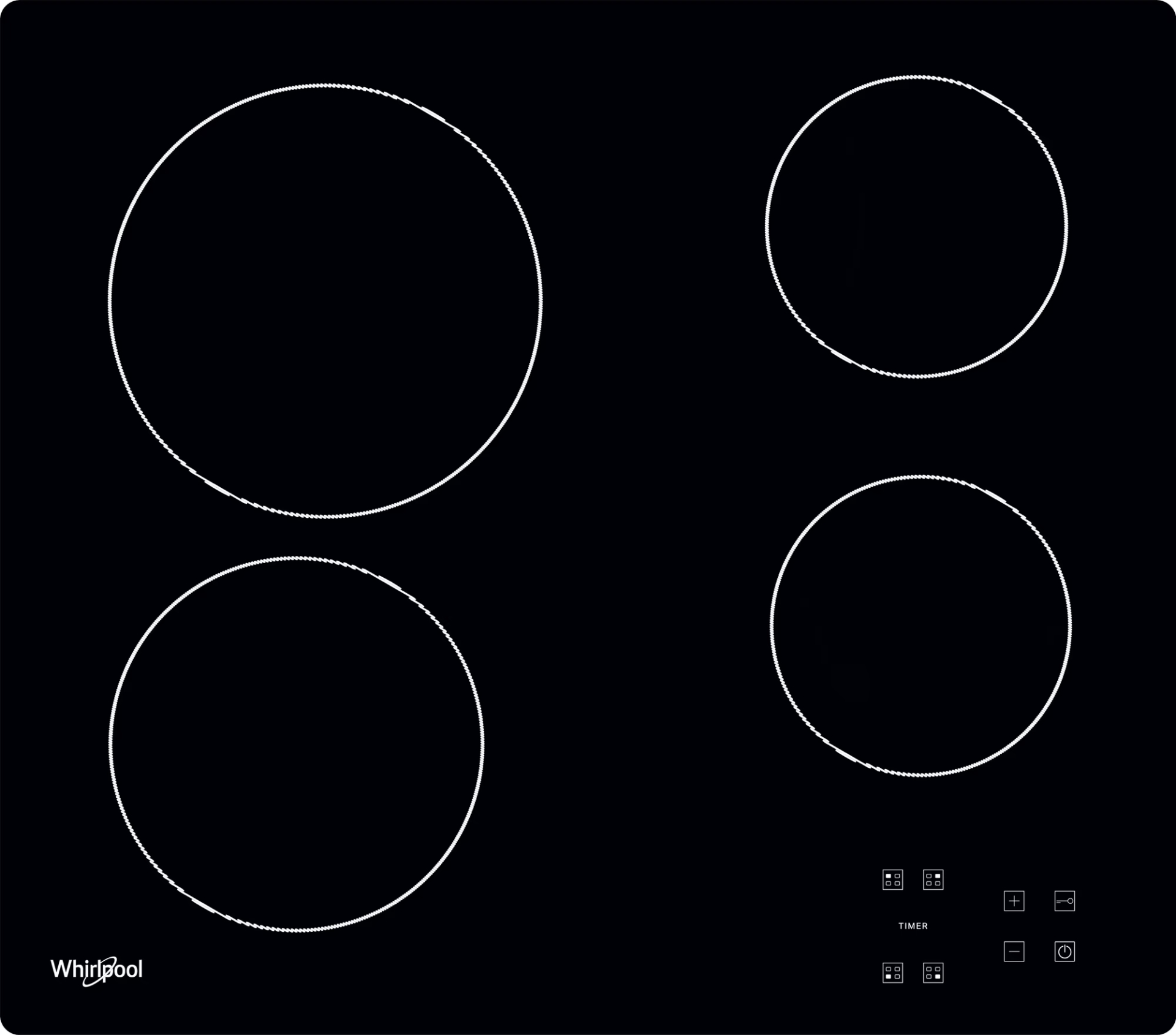 WHIRLPOOL vitrokeramische kookplaat - 58cm - AKT8090NE