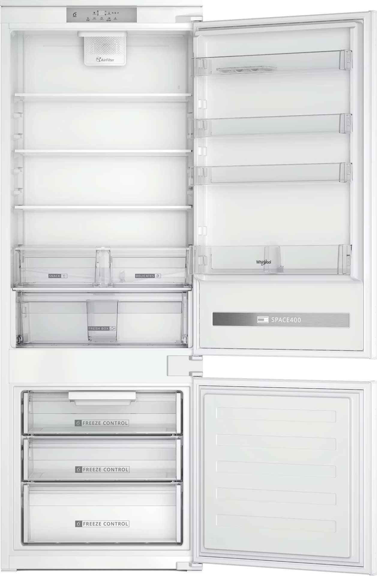 WHIRLPOOL koel-/vriescombinatie - 194cm - SP408102