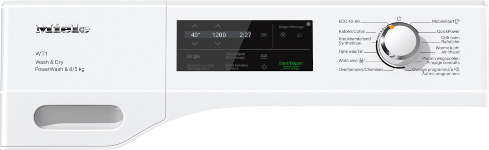 MIELE STANDARD CHROME EDITION Was-droogcombinatie 5 kg - WTI370WPM