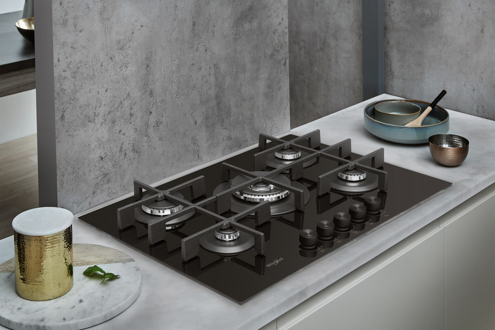 WHIRLPOOL gaskookplaat - 73cm - GOWL728NB