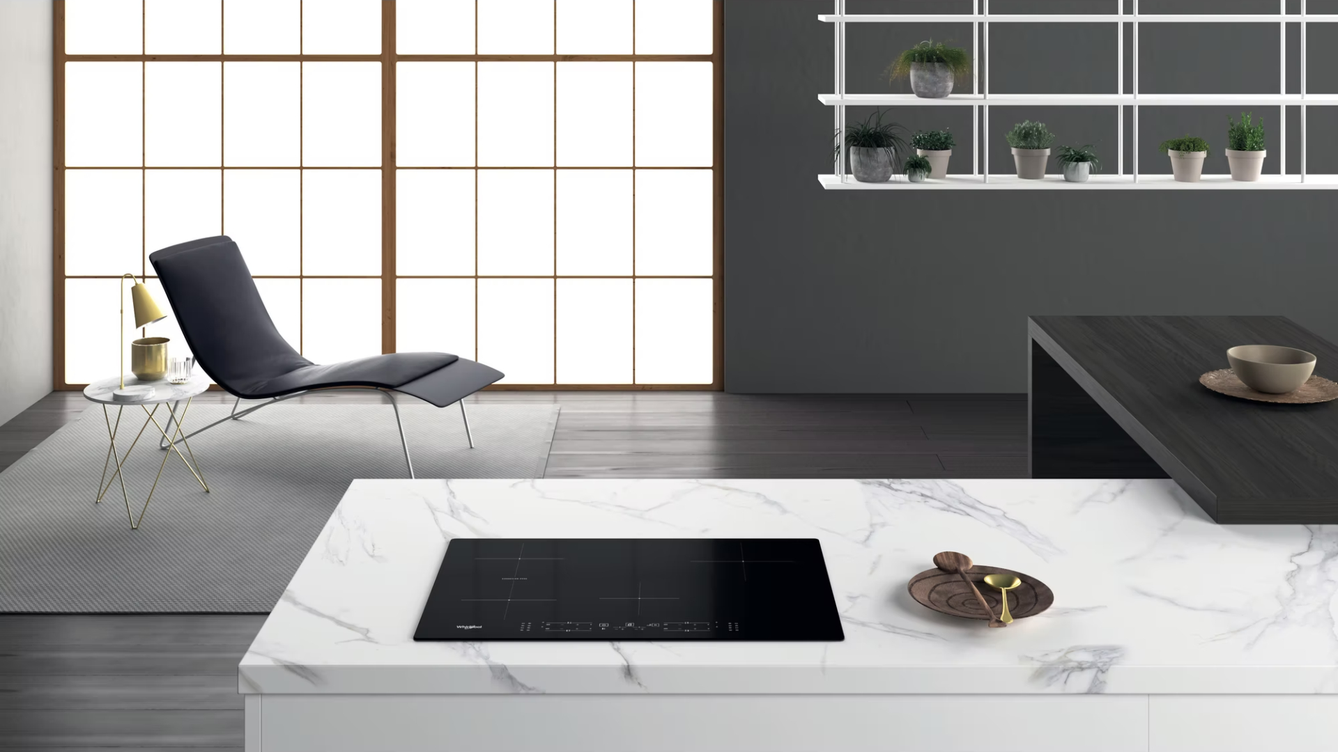 WHIRLPOOL inductiekookplaat - 77cm - WBB4877NE