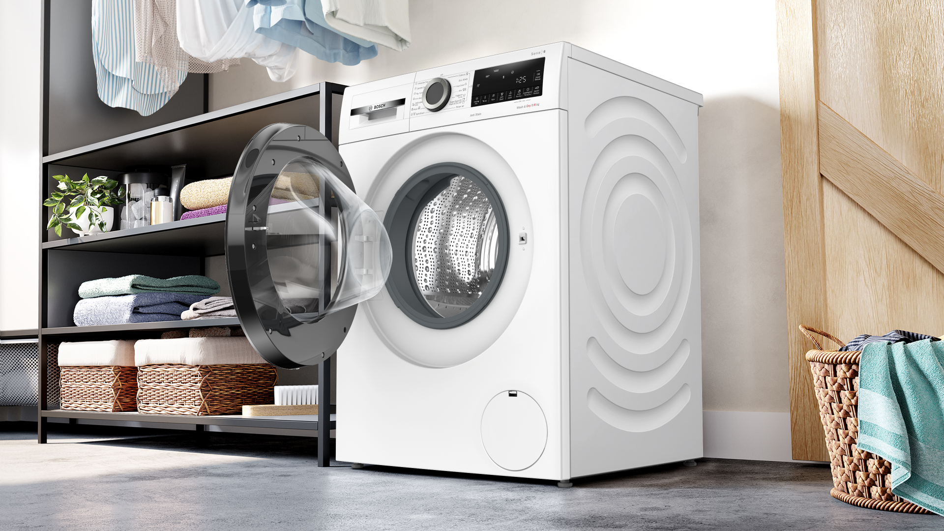 BOSCH SERIE 6 Was-droogcombinatie 6 kg - WNG24401BY