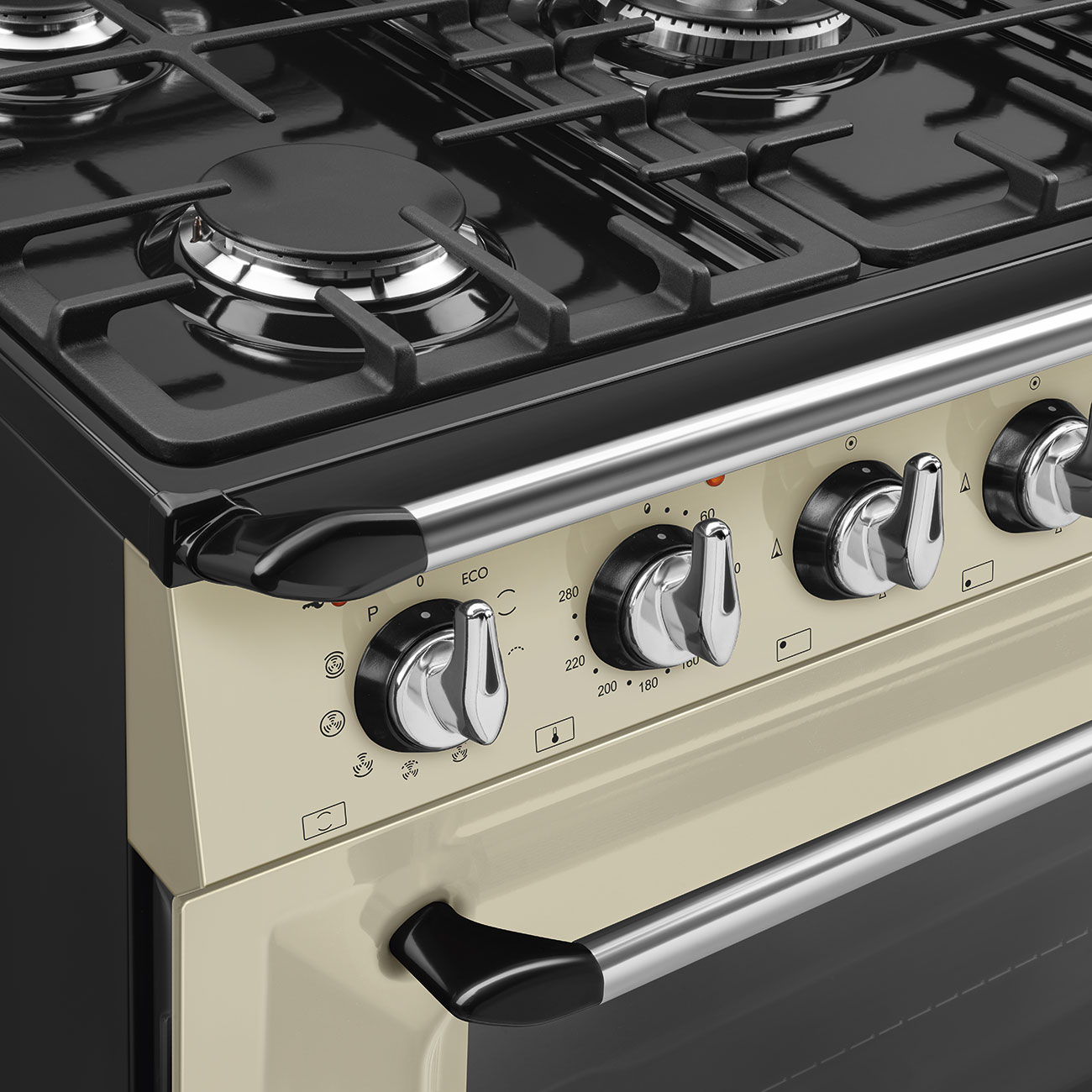 SMEG fornuis met gaskookplaat - 90cm - TR90GPP