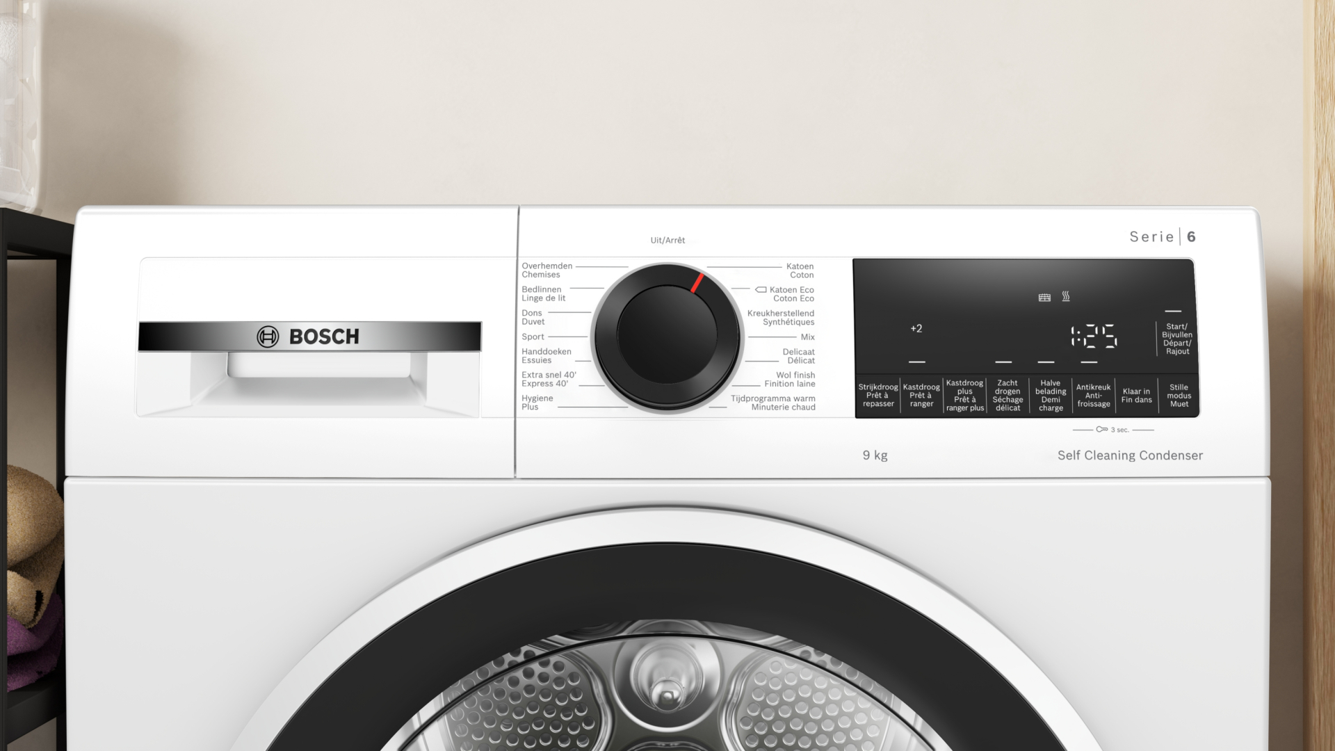 BOSCH SERIE 6 Droogkast 9 kg - WQG245D4FG