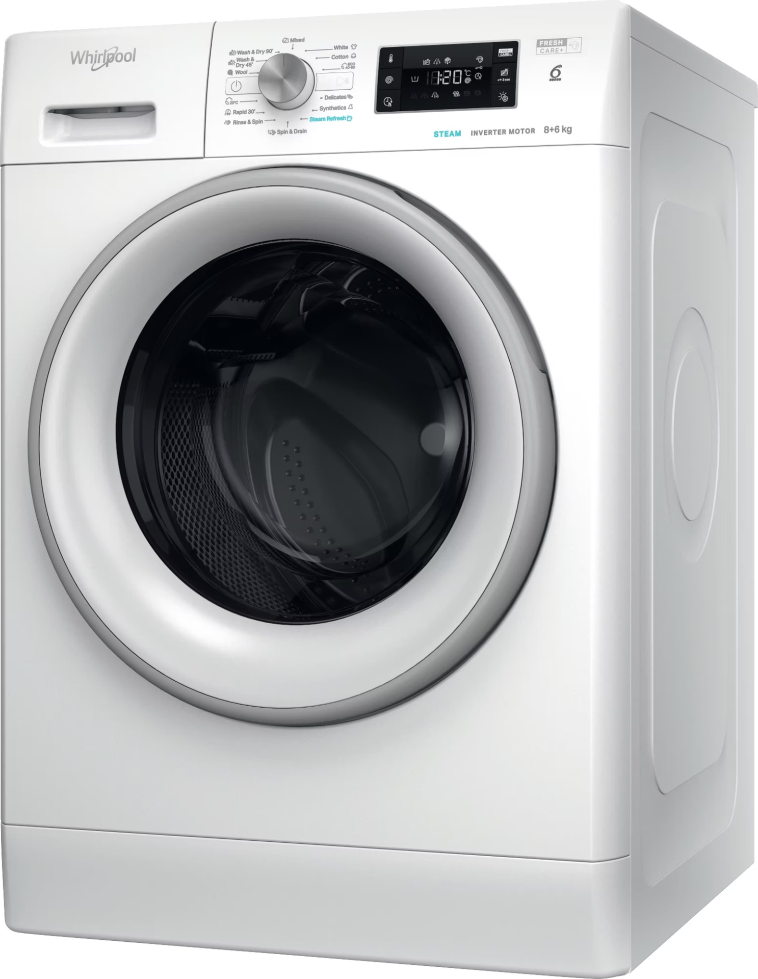 WHIRLPOOL was- droogcombinatie - FFWDB864489SVEE