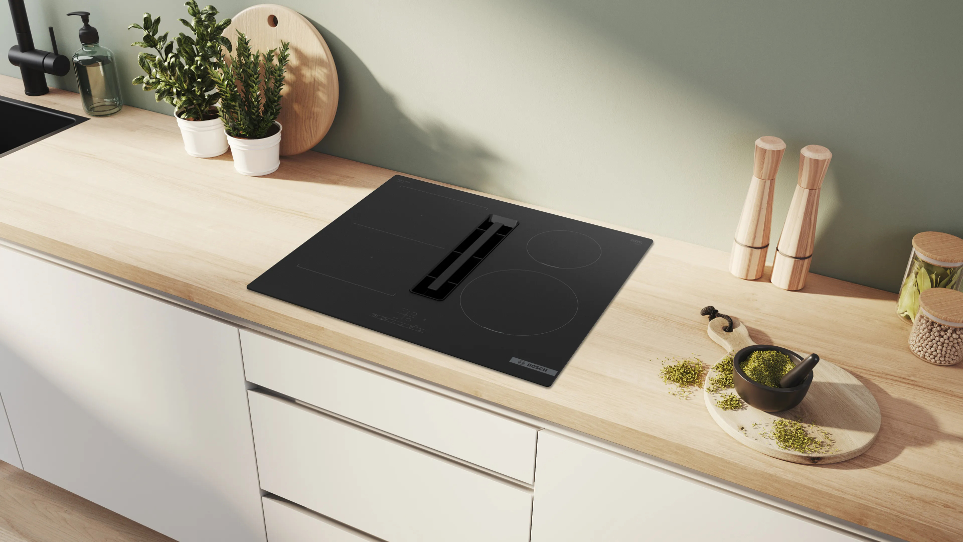 BOSCH SERIE 2 kookplaat met afzuiging - 60cm - PVS611B16E