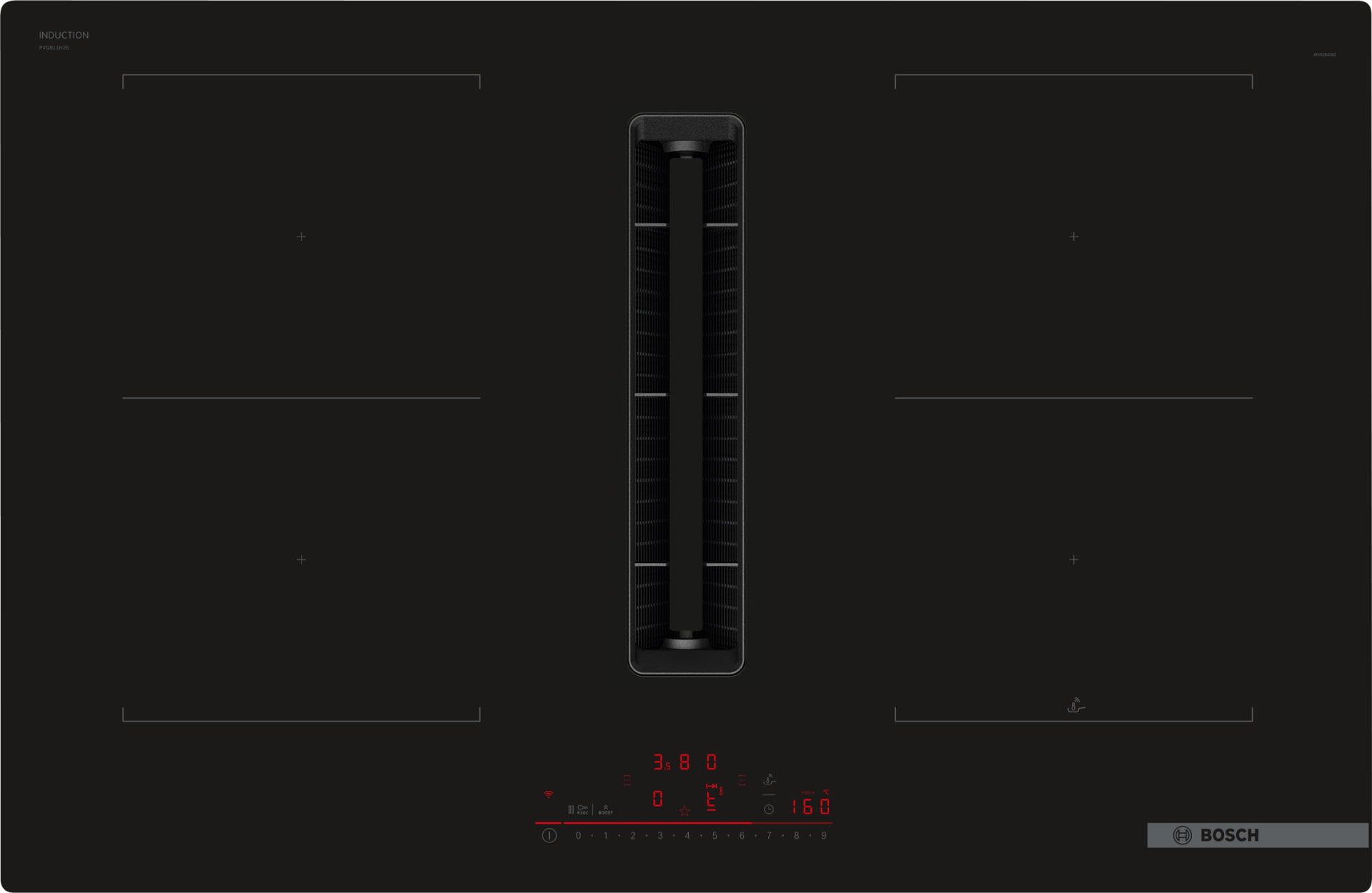 BOSCH SERIE 6 kookplaat met afzuiging - 80cm - PVQ811H26E