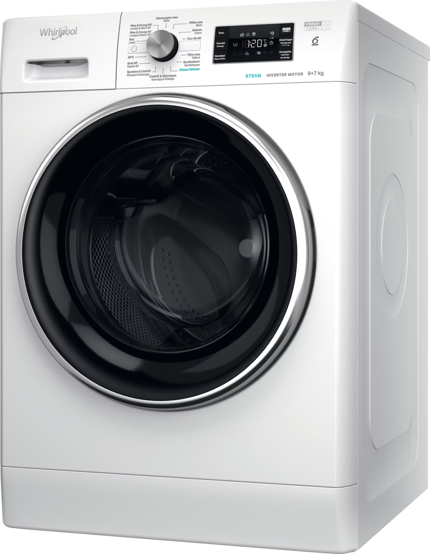 WHIRLPOOL Was-droogcombinatie 7 kg - FFWDB976258EBCVBE