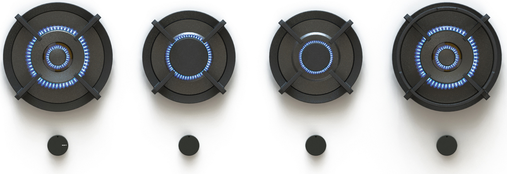 NOVY gaskookplaat - domino - 56012