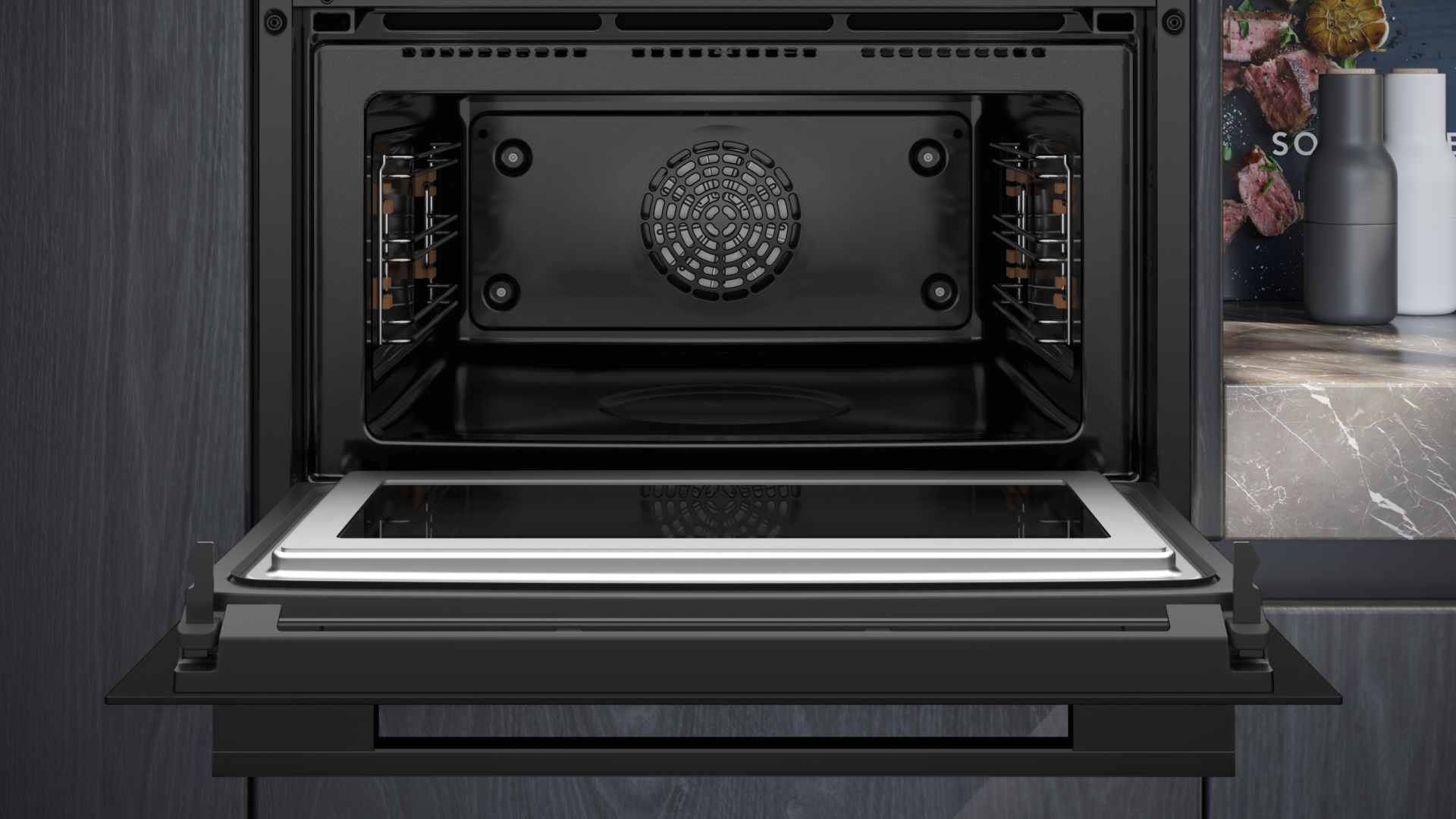 SIEMENS IQ700 multifunctionele oven met microgolfoven - 45cm - CM776G1B1