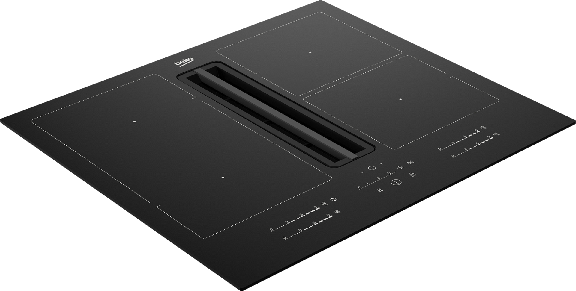 BEKO kookplaat met afzuiging - 60cm - HIXI64700UF