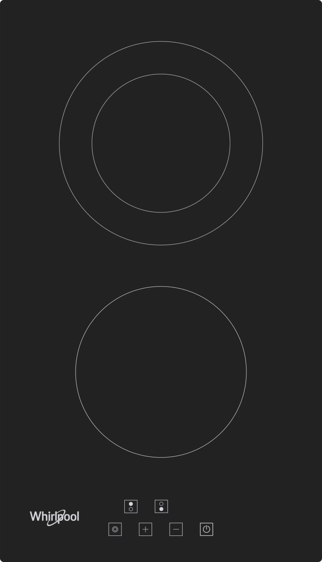WHIRLPOOL vitrokeramische kookplaat - domino - WRD6030B