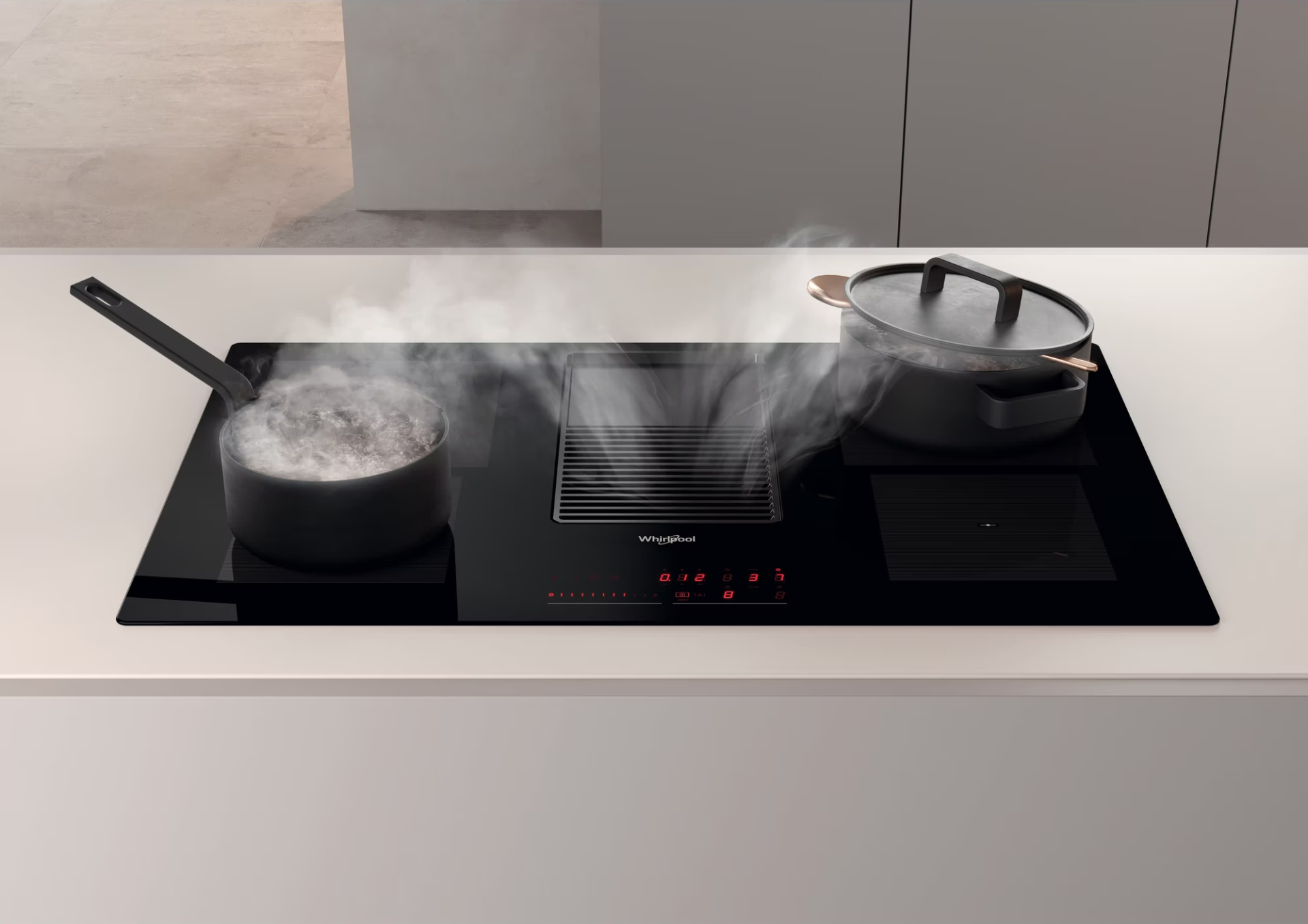 WHIRLPOOL kookplaat met afzuiging - 83cm - WVH92K1