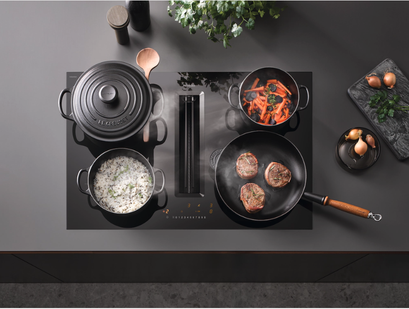 MIELE kookplaat met afzuiging - 80cm - KMDA7272-1FLSILENCEBLACK